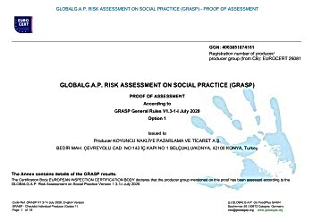 Global GAP Risk Assessment on Social Practice Koyuncu Seracılık